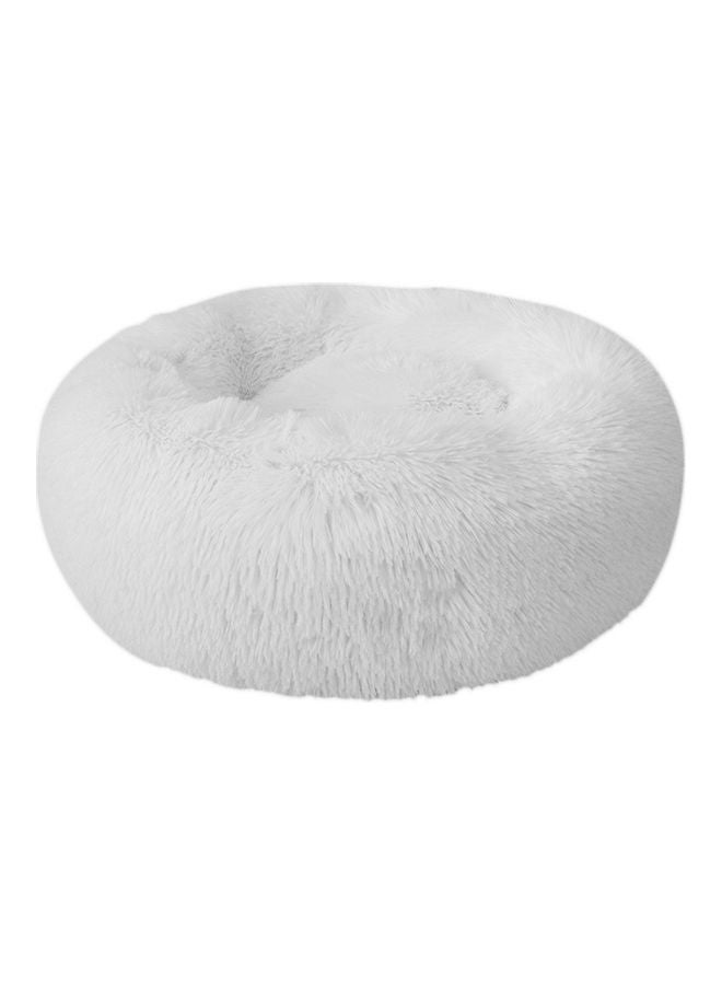 NIBEMINENT Soft Plush Round Pet Bed White