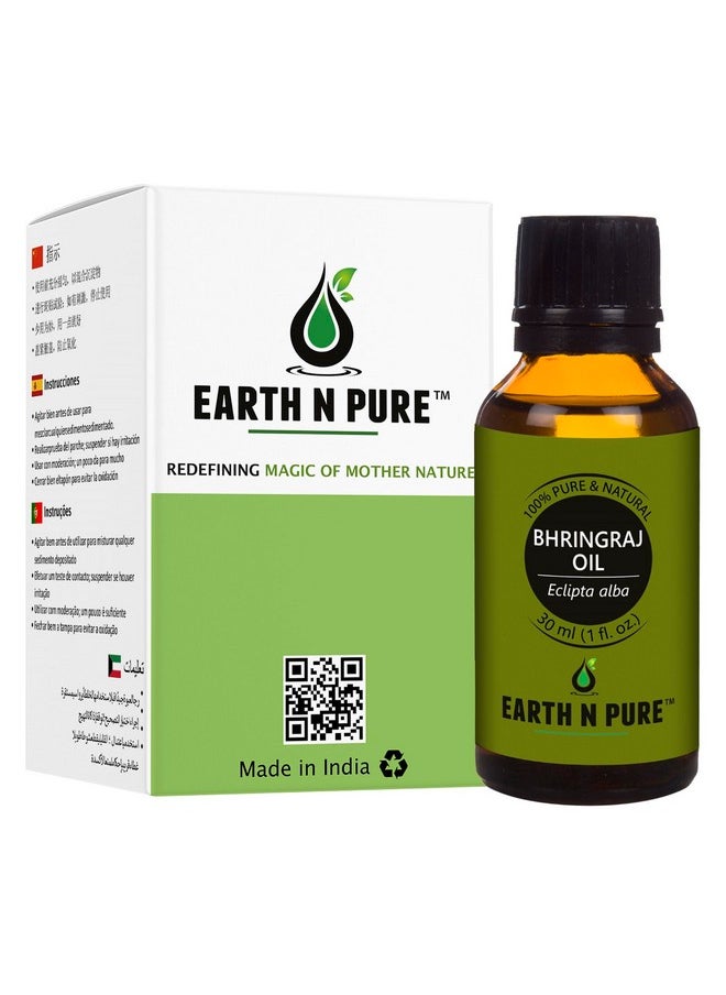 إيرث آند بيور زيت برينجراج الطبيعي والعلاجي من شركة Earth N Pure لنمو الشعر - 30 مل  - Image 1