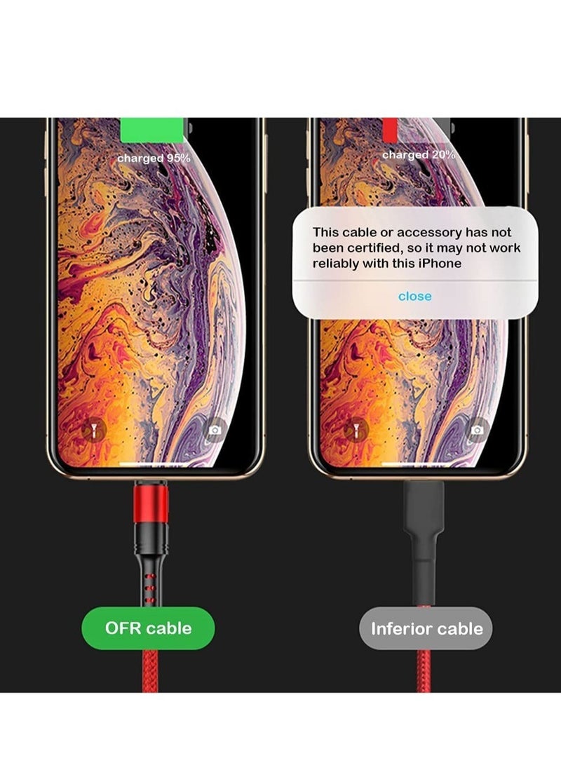 ELTRAZONE Nylon fast charging cable, 3A lighting charger cable, CE, FCC, ROSH Certified, compatible with iPhone13 /iPhone13 mini/iPhone 13 Pro/iPhone13 Pro Max (Black, 1.2M)  - Image 2