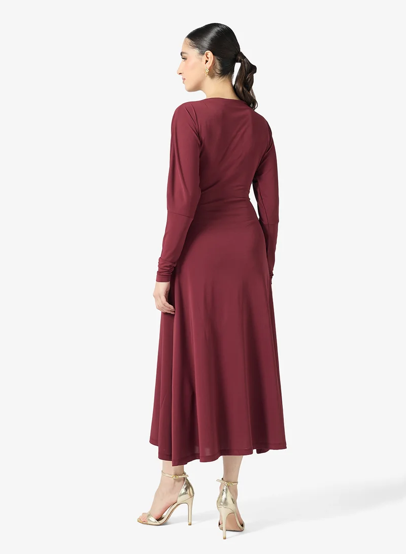 تيد بيكر فستان ميدي ملفوف من الجيرسيه