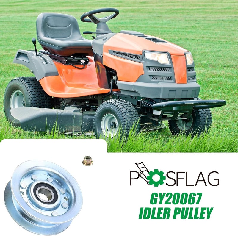 POSFLAG GY22172 Idler Pulley Replaces GY20067 Idler Pulley John Deere GY20067, John Deere GY22172 Mower Deck Drive Sheave, John Deere Idler Pulley GY22172 for John Deere D140 E160 L120 LA115 Tractors - Image 2