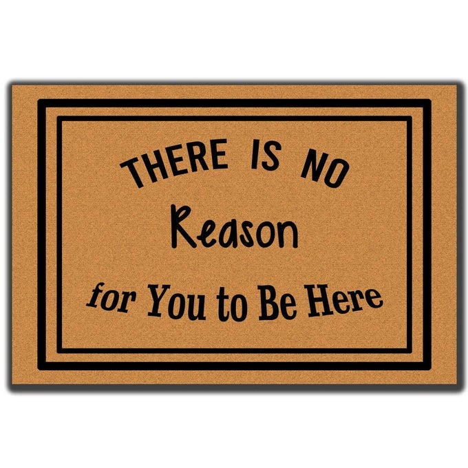 FUNNY DOOR MATS OUTDOOR ENTRANCETHERE IS NO REASON FOR YOU TO BE HERE ENTRANCE NONSLIP INDOOR RUBBER DOOR MATS FOR DOOR 236X 157