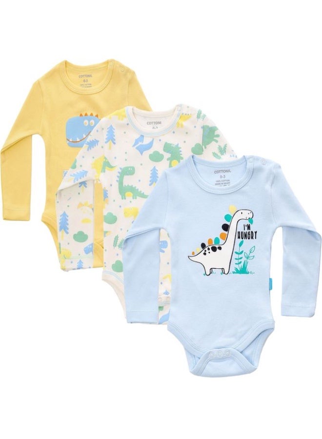 كوتونيل قطونيل® سالوبيت اولادي كم طويل بكباسين - عرض 3 سالوبيت - Image 1