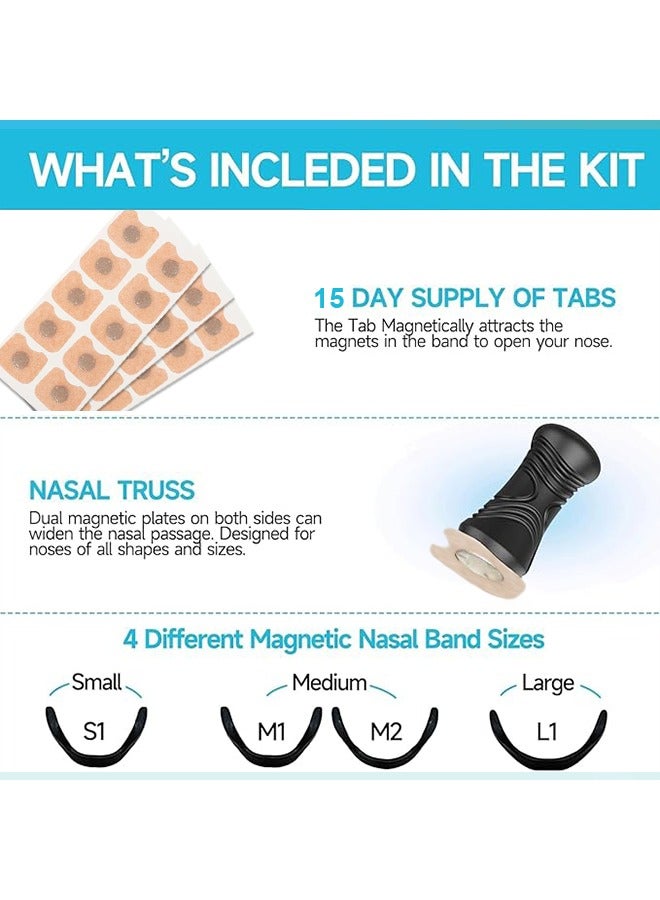 Starter Kit-Sleep and Sport Nasal Dilator(15 Count Black) - Boost Oxygen Intake, Reduce Snoring, Improve Sleep Quality - Sweat Resistant, Skin Safe Nasal Strips - Extra Strength Snoring Solution - Image 4