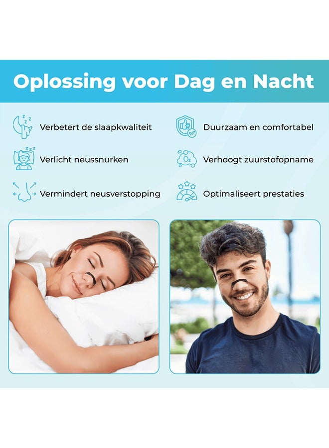 Starter Kit-Sleep and Sport Nasal Dilator(15 Count Black) - Boost Oxygen Intake, Reduce Snoring, Improve Sleep Quality - Sweat Resistant, Skin Safe Nasal Strips - Extra Strength Snoring Solution - Image 5