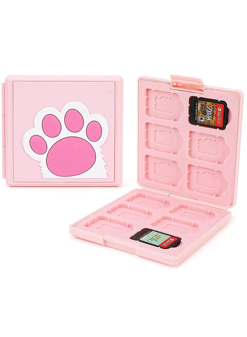 Game Card Case for Nintendo Switch, Portable u0026 Thin Hard Shell Box, Protective Shockproof Cartridge Holder Carrying Storage Box with 12 Slots Switch NS NX - Image 1