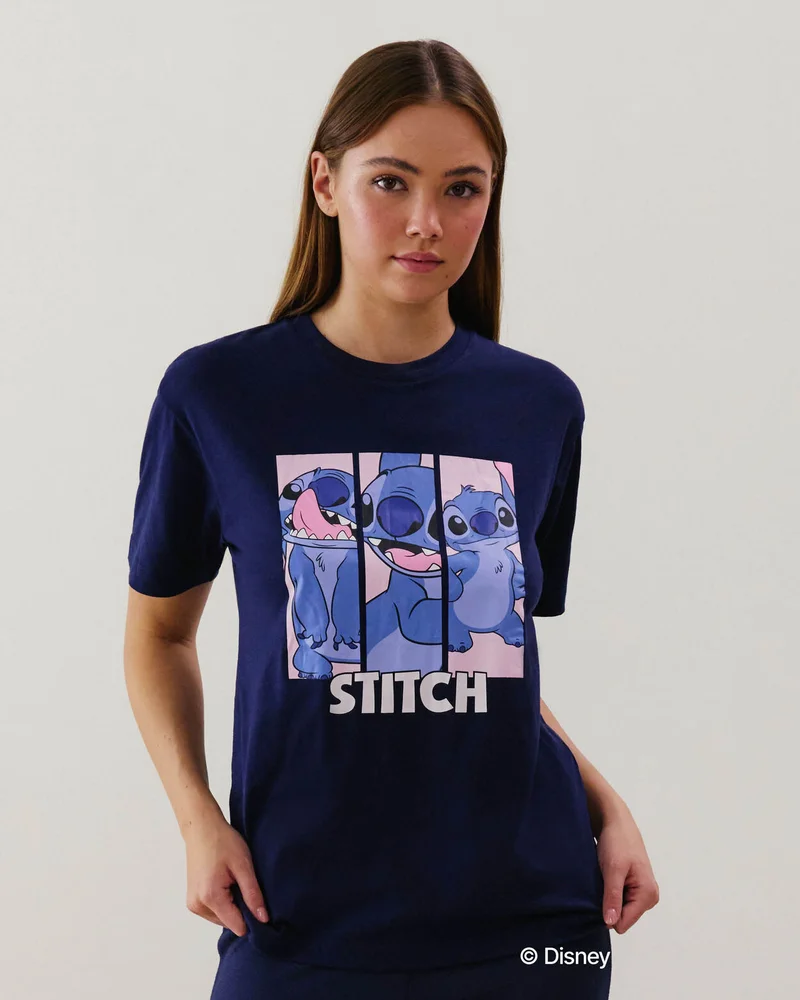 UNDIZ Stitch jersey top - navy blue