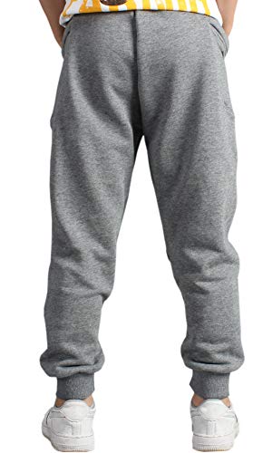 BINPAW Boys Cotton Jogger Sports Sweat Pants Sweatpants with Side Pockets, Grey, 6T-7T(6-7 Years)=Tag 130 - Image 2
