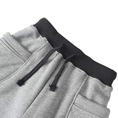 BINPAW Boys Cotton Jogger Sports Sweat Pants Sweatpants with Side Pockets, Grey, 6T-7T(6-7 Years)=Tag 130 - Image 5