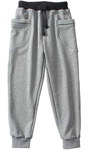 BINPAW Boys Cotton Jogger Sports Sweat Pants Sweatpants with Side Pockets, Grey, 6T-7T(6-7 Years)=Tag 130 - Image 3