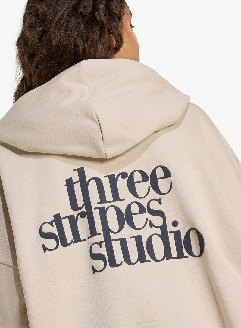 Adidas 3-Stripes Studio Hoodie - Image 4