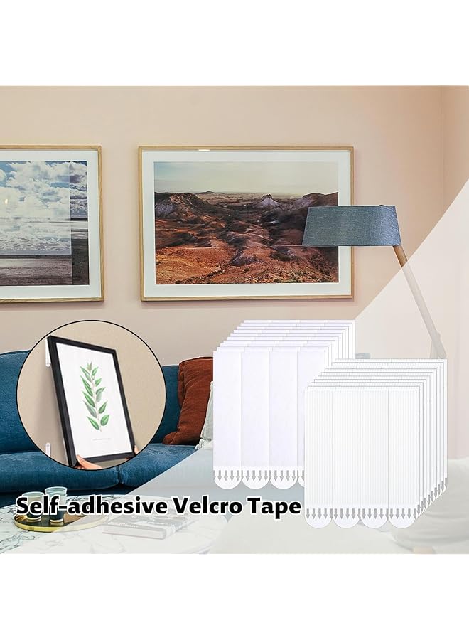 erorex 36 Pairs 72 Strips Heavy No Nails Picture Hanging Strips Removable Picture Mounting Adhesive Strips Damage Free Adhesive Mounting Strips For Pictures And Photos Frame Hanging 70 * 16Mm - Image 2