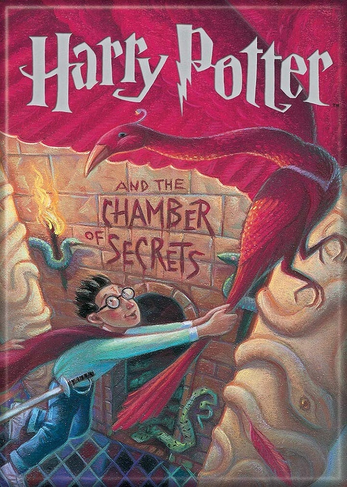 ATABOY HARRY POTTER AND THE CHAMBER OF SECRETS BOOK COVER 25 X 35 MAGNET FOR REFRIGERATORS AND LOCKERS