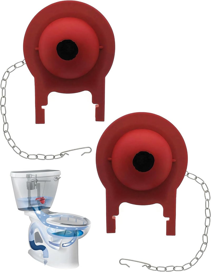 Essential Values 2 Pack Compatible with Toto Toilet Replacement Parts - Toilet Flapper 3 inch - Universal for G-Max, THU499S, THU331S, THU175S & 2021BP Tank - Image 1