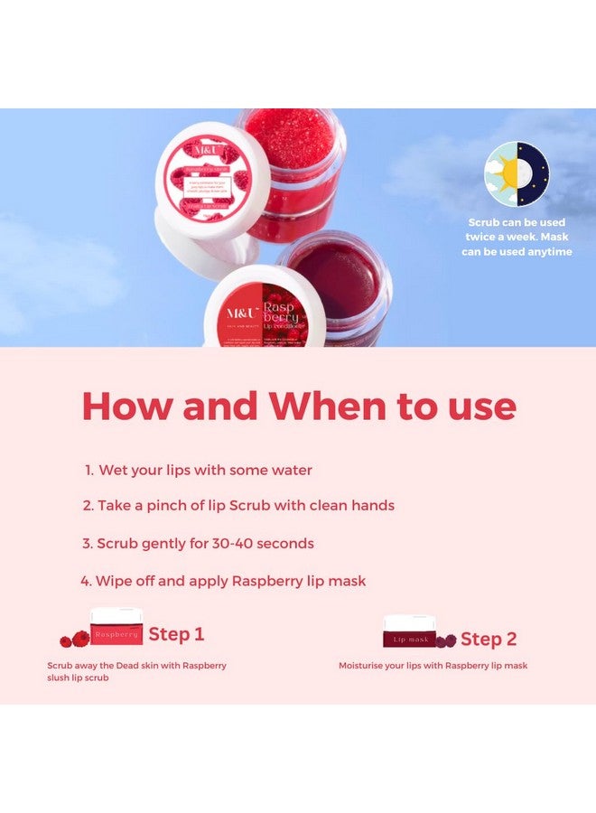 Mu مقشر الشفاه وقناع الشفاه توت العليق من M & U (مجموعة) | لعلاج الشفاه الجافة، الداكنة، المدخنين، الملونة، المتعرضة للشمس والمتشققة | للرجال والنساء | 100% طبيعي ونباتي - Image 5