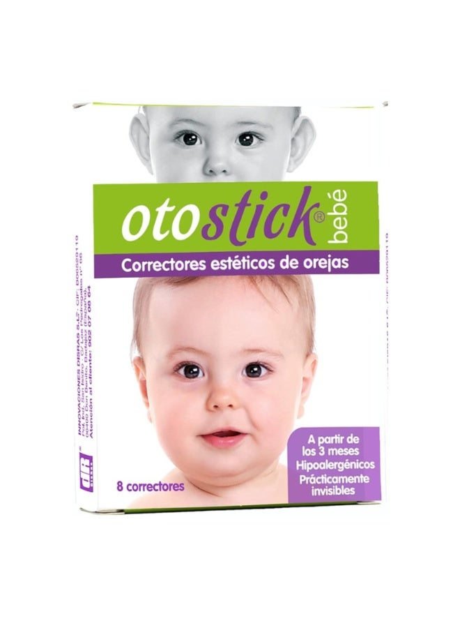 Otostick Autostic Baby - 8 Pieces of Protruding Ear Correctors for Infants with Ear Covers - Ear Supports for Correcting Large Ears from 3 to 6 Months - Image 1