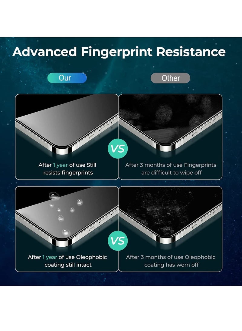 BORTONY Pack of 2 iPhone 14 Pro Privacy Screen Protector 9H Anti Spy Dark Film Guard Case Friendly Bubble Free Tempered Glass for Apple iPhone 14 Pro 6.1 Inch 2022 - Image 5