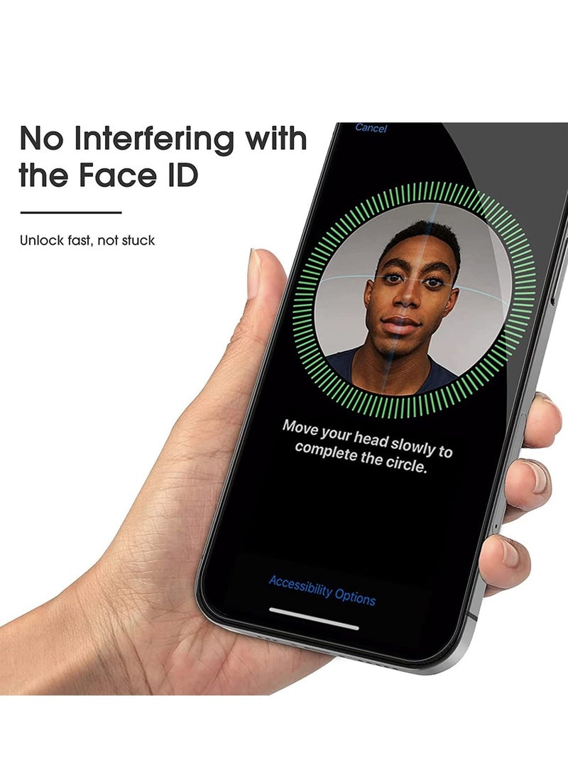 BORTONY Pack of 2 iPhone 14 Pro Privacy Screen Protector 9H Anti Spy Dark Film Guard Case Friendly Bubble Free Tempered Glass for Apple iPhone 14 Pro 6.1 Inch 2022 - Image 2