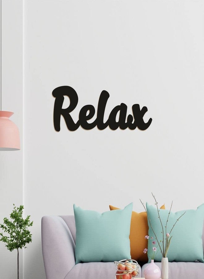 CVANU Relax MDF Plaque Cut-Out for Decoration_Size(4.8inch X 15inch)_Black_cv13 - Image 5