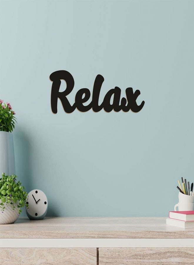 CVANU Relax MDF Plaque Cut-Out for Decoration_Size(4.8inch X 15inch)_Black_cv13 - Image 4