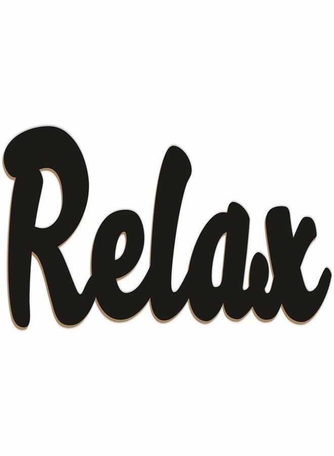 CVANU Relax MDF Plaque Cut-Out for Decoration_Size(4.8inch X 15inch)_Black_cv13 - Image 1