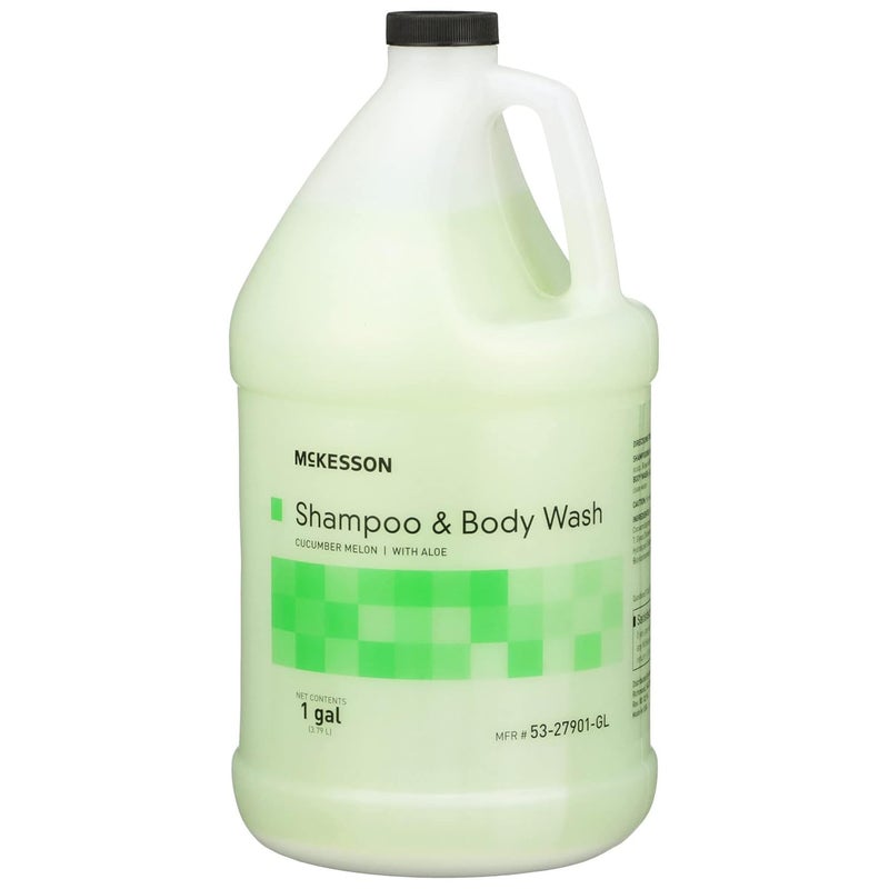 McKesson Body Wash and Shampoo with Aloe 1 Gallon Cucumber Melon