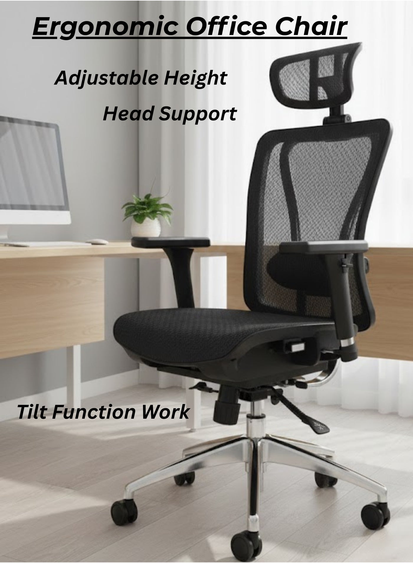 Furalux Heavy Duty Office Computer Chair, Ergonomic High-Back Racing Style Executive Chair with Lumbar Support, Swivel Task Chair for Office, Home & Gaming Use