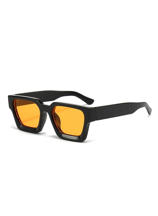 Generic 【Retro Thick Frame Design】Gives modern explanation of classic design,it has a neat frame, heavy and classic square frame nose arch integrated design can give you different experience. Classic broad lines can be decorated with a variety of face shapes, with decorative colorful lenses.  - Image 1