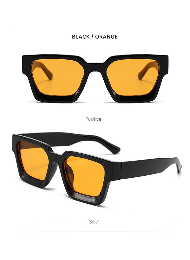 Generic 【Retro Thick Frame Design】Gives modern explanation of classic design,it has a neat frame, heavy and classic square frame nose arch integrated design can give you different experience. Classic broad lines can be decorated with a variety of face shapes, with decorative colorful lenses.  - Image 2
