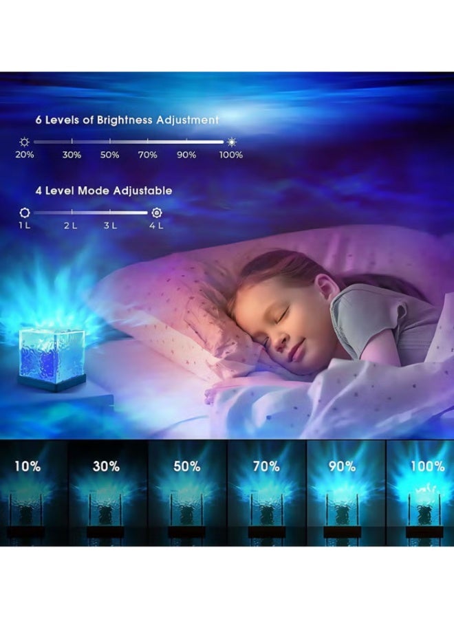 16 Colors Water Ripple Table Lamp Creative Bedside Flame Atmosphere Light Romantic Night Light Gift Starry Sky Projection Light - Image 3