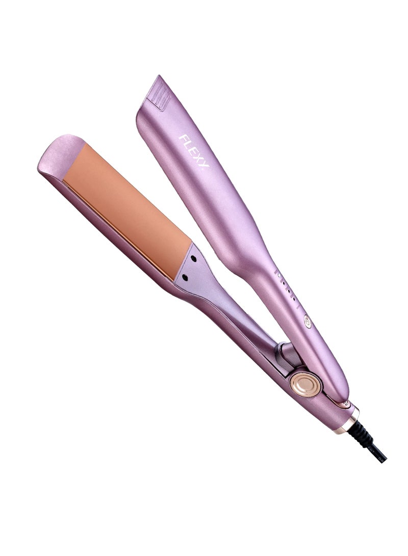 Flexy Flexy Keratina PRO Hair Straightener with Coconut Therapy, Temperature Display, Fast Heating PTC, 980°F Control, Curling Stick, Anti-Stick Plates, All Hair Types, 2-Year Warranty  - Image 1