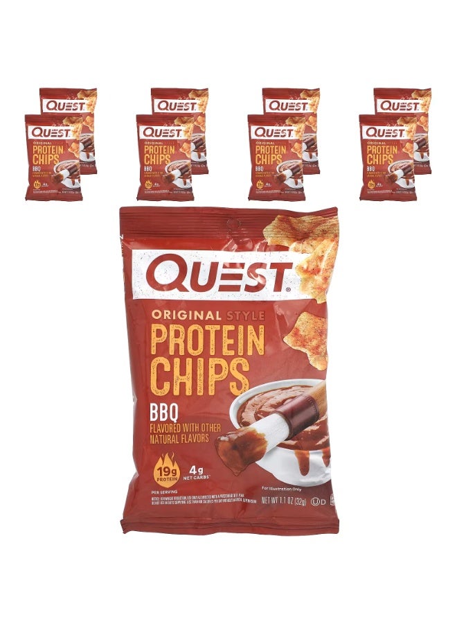Quest Nutrition، رقائق البروتين الأصلية، بنكهة الشواء، 8 أكياس، 1.1 أونصة (32 جم) لكل كيس