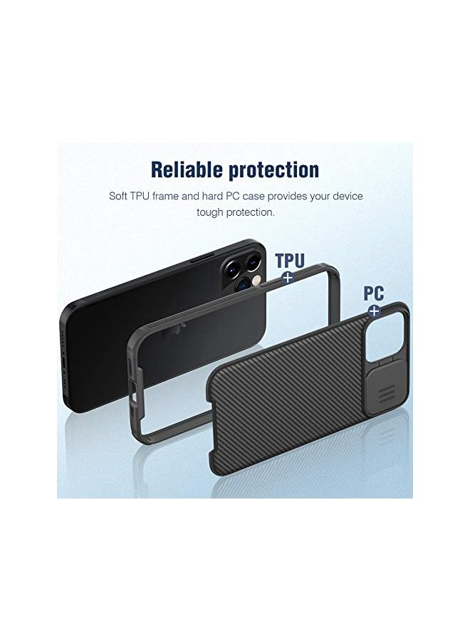 Nillkin Case for iPhone 12 Pro Max Cover Hard CamShield with Camera Slide Protective Cover Perfect Design Compatible with Apple iPhone 12 Pro Max 6.7 Inch Black, 2725608789703  - Image 5