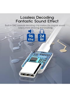 erorex Usb Type C To 3.5Mm Headphone Jack Adapter 2 Pack Usb C To Aux Female Audio Dongle Cable Cord Compatible With Iphone 15 15 Pro 15 Plus 15 Pro Max Ipad Pro Macbook Galaxy S24 S23 S22  - Image 3
