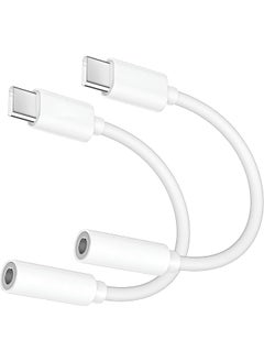 erorex Usb Type C To 3.5Mm Headphone Jack Adapter 2 Pack Usb C To Aux Female Audio Dongle Cable Cord Compatible With Iphone 15 15 Pro 15 Plus 15 Pro Max Ipad Pro Macbook Galaxy S24 S23 S22  - Image 1