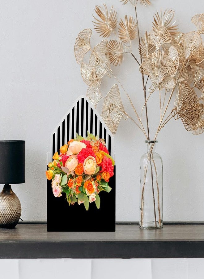 Boerni Florist Bouquet Envelop Box,4 Pack Folding Bouquet Flower Wrapping Boxes Black&White Style Envelope Basket Packaging Gift Paper Boxes for Wedding Anniversary Valentine's Day Mother's Day - Image 4