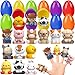 AuroTops 12 PCS Easter Eggs with Finger Puppets Easter Basket Stuffers with Toys Inside for Hunt Easter Goodie Bag Fillers Classroom Prize Rewards Easter Party Favors for Kids Boys Girls - Image 2
