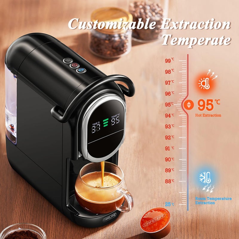 Cafelffe MK-609S 6-In-1 Capsule Coffee Machine Maker, 7 Water Size & Hot/Cold Brew, 19 Bar Espresso Machine,Nes Original/DG/ESE/K Cup Pod/Tea/Ground Compatible,1450W - Image 4
