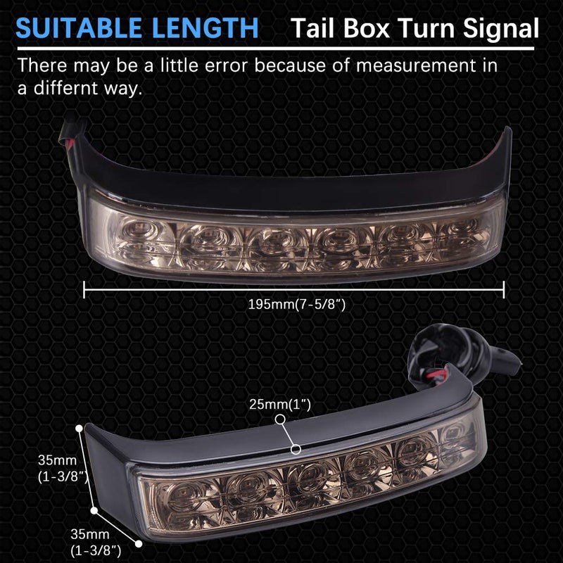 DREAMIZER Saddlebag Lights for Street Glide - Motorcycle LED Saddle bag Brake Light for Road King Electra Glide Ultra Classic - Black Housing,Smoked Lens - Image 2