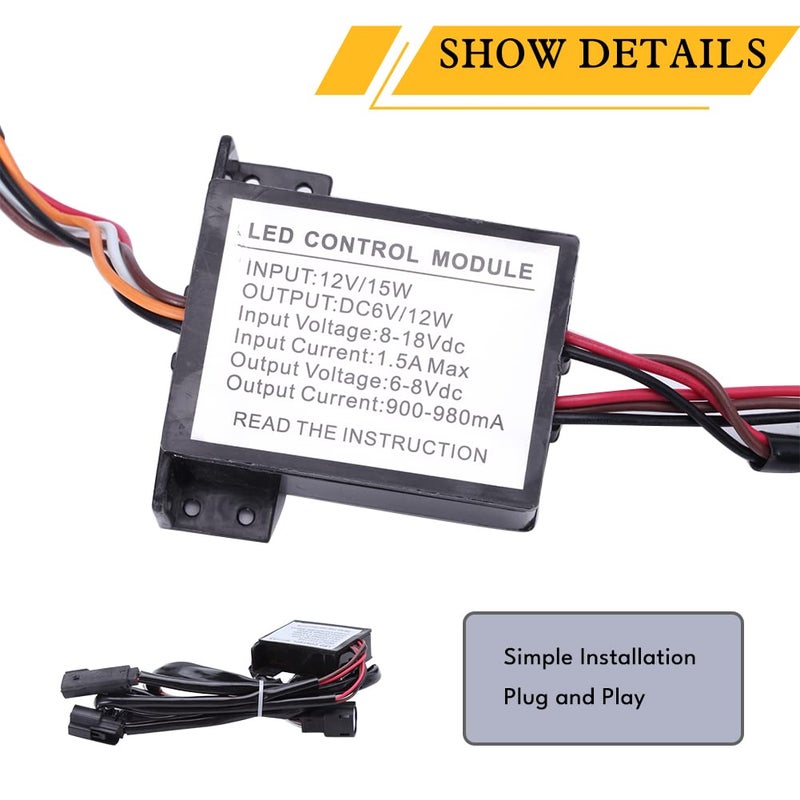 DREAMIZER Saddlebag Lights for Street Glide - Motorcycle LED Saddle bag Brake Light for Road King Electra Glide Ultra Classic - Black Housing,Smoked Lens - Image 4