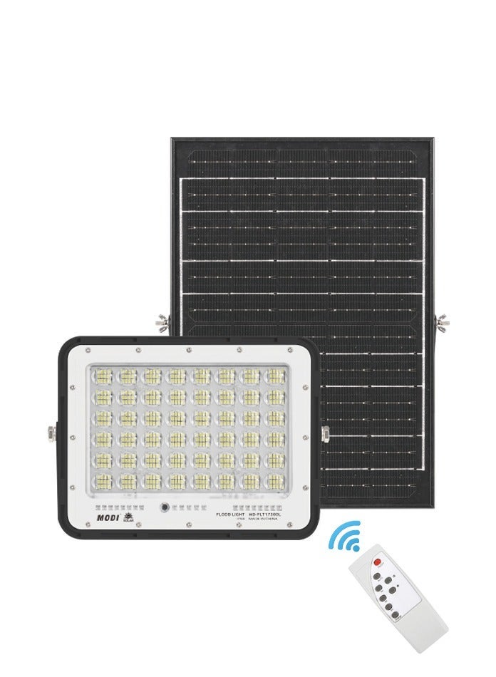 MODI Solar LED Flood Light 300W IP65 Waterproof Outdoor Lamp with Remote Control Auto ON/OFF IP65 Waterproof Lighting for Yard, Wall & Warehouse - Image 2