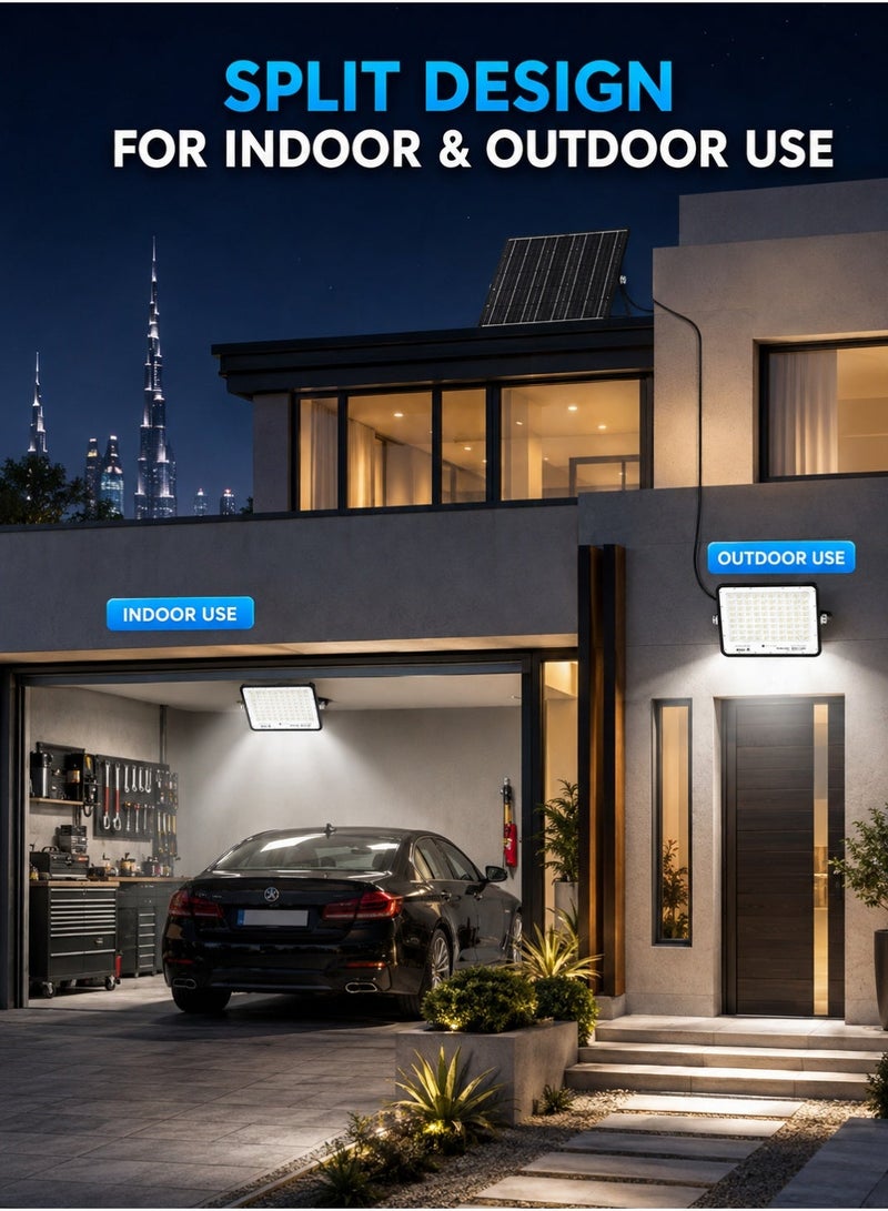 MODI Solar LED Flood Light 300W IP65 Waterproof Outdoor Lamp with Remote Control Auto ON/OFF IP65 Waterproof Lighting for Yard, Wall & Warehouse - Image 5