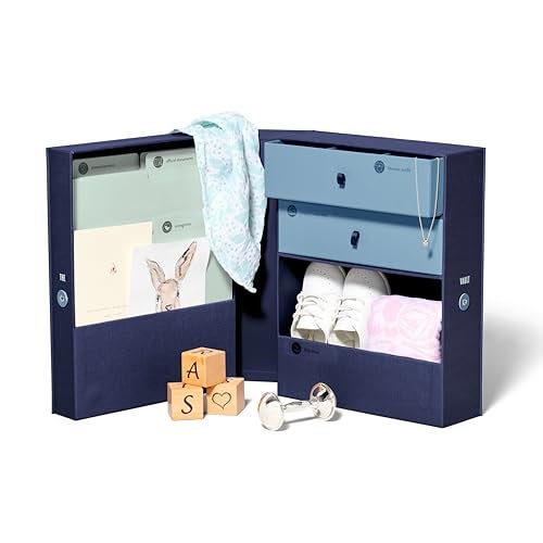 Savor | Baby Keepsake Organizer Box | The Original Fabric Acid-Free Modern Minimalist Gender-neutral Memory Box with Labels | For Pregnancy, Mother’s Day, Baby Shower, New Baby Girl Baby Boy Gifting - Image 1