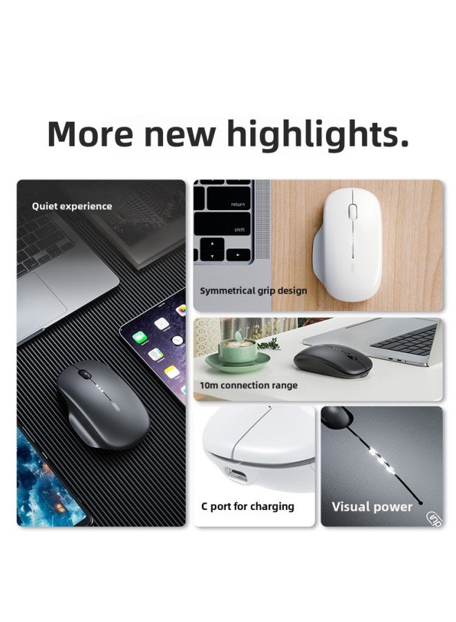 Inphic M1 Second Generation Wireless Mouse Bluetooth Three Mode Rechargeable Silent For Business Office Home Use On Laptop-Color:Apricot - Image 5