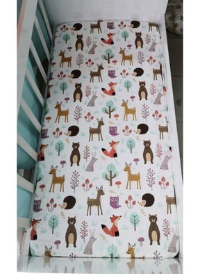 Bebek Özel Baby Special 100% Cotton Baby and Kids Fitted Sheet Nature Patterned 70 x 140 cm  - Image 4