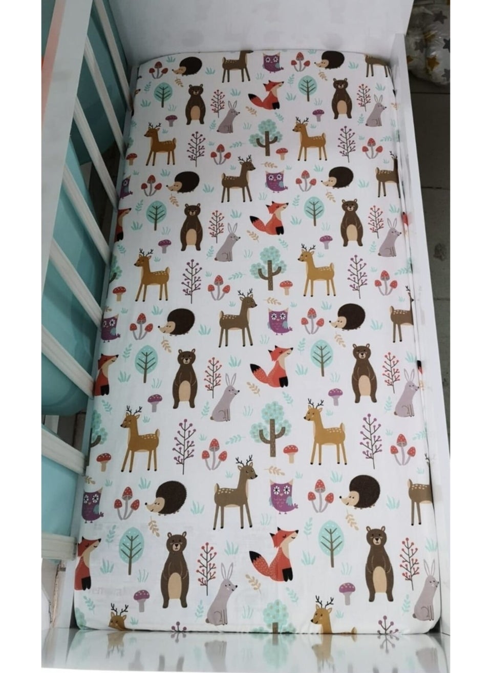 Bebek Özel Baby Special 100% Cotton Baby and Kids Fitted Sheet Nature Patterned 70 x 140 cm  - Image 4