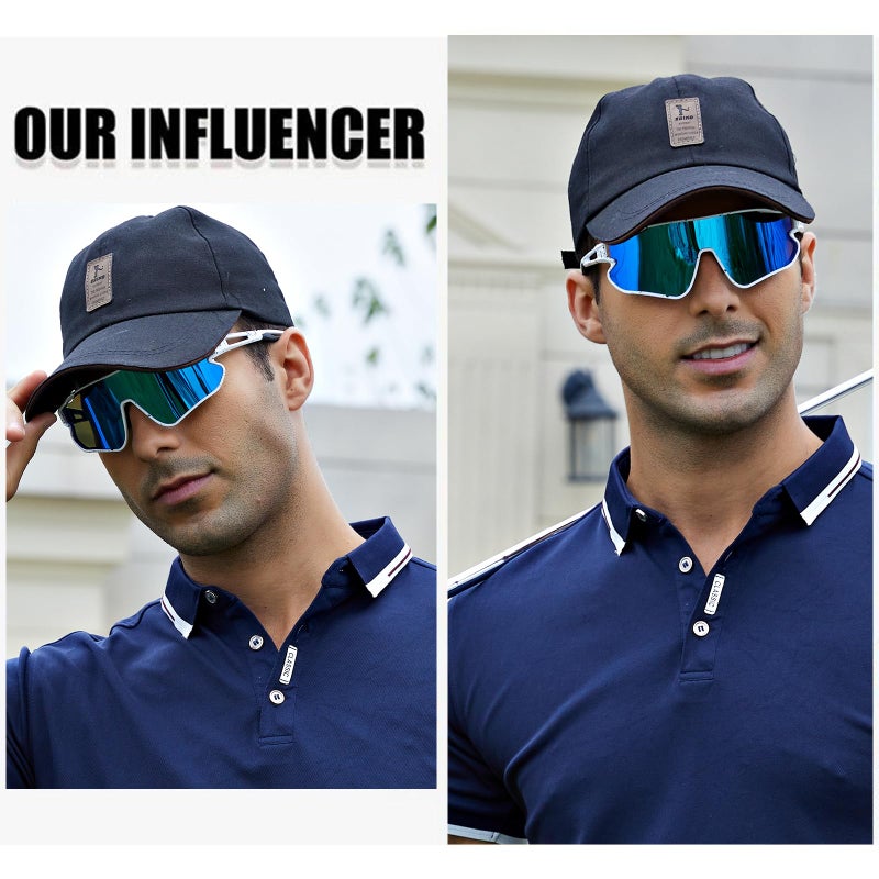 DUCO Polarized Sports Sunglasses for Men Women Baseball Running Fishing Pickleball Cycling Glasses UV400 Protection DC0023 - Image 2