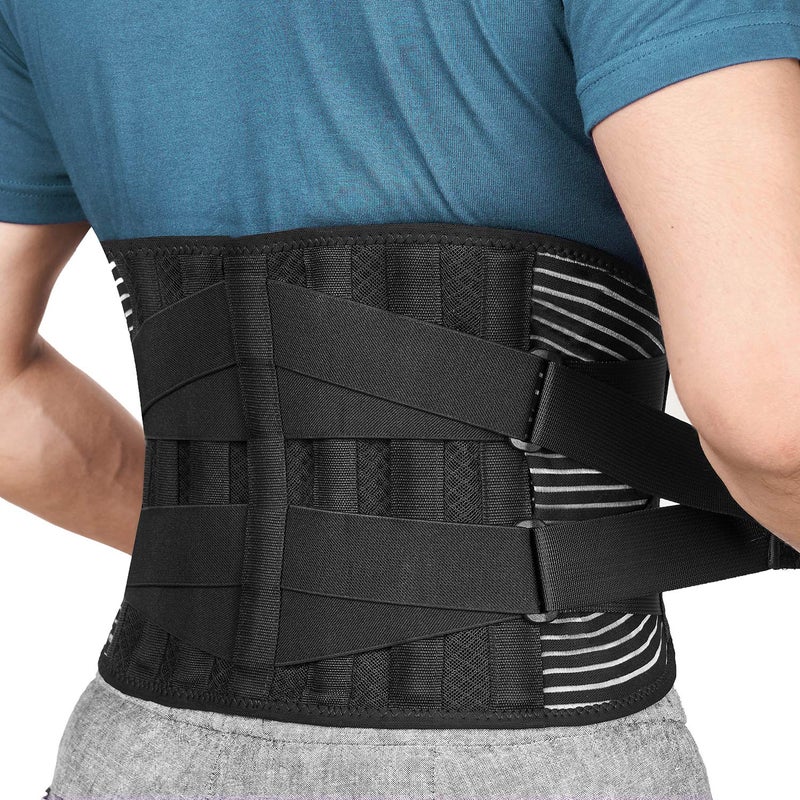 Freetoo Back Braces for Lower Back Pain Relief with 6 Stays Breathable Back Support Belt for MenWomen for work Antiskid lumbar support belt with 16hole Mesh for sciaticaplus sizeXXL