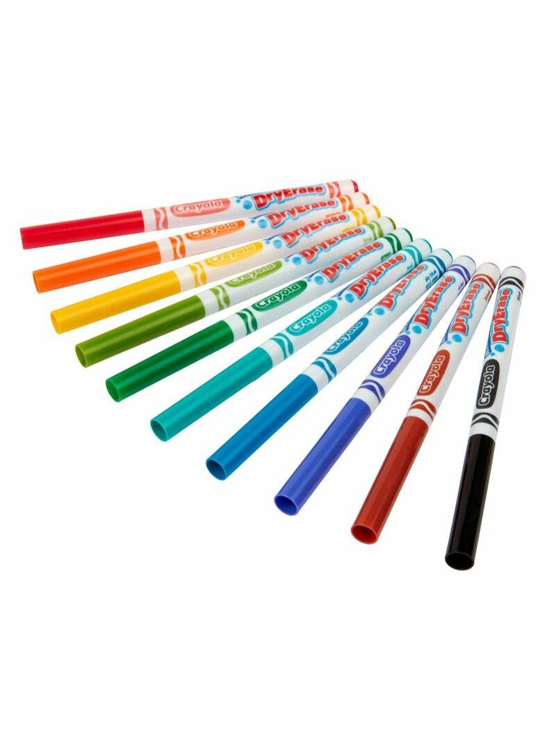 Crayola 10 Ct Slim Dry-Erase Markers, Washable - Image 3