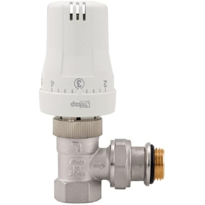 37021001  COMPLETE THERMOSTAT SET CORNER SHAPE, THERMOSTAT HEAD WITH BUILT-IN LIQUID SENSOR, FROST PROTECTION, RADIATOR, HEATING CONTROLLER  1/2 INCH THERMOSTATIC VALVE CORNER SHAPE - Image 1